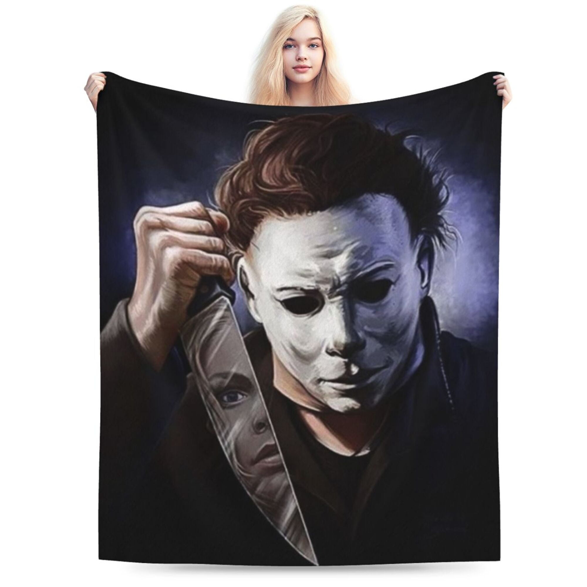 Horror Movie Blanket, Michael Myers Throw Blanket, Cozy Soft