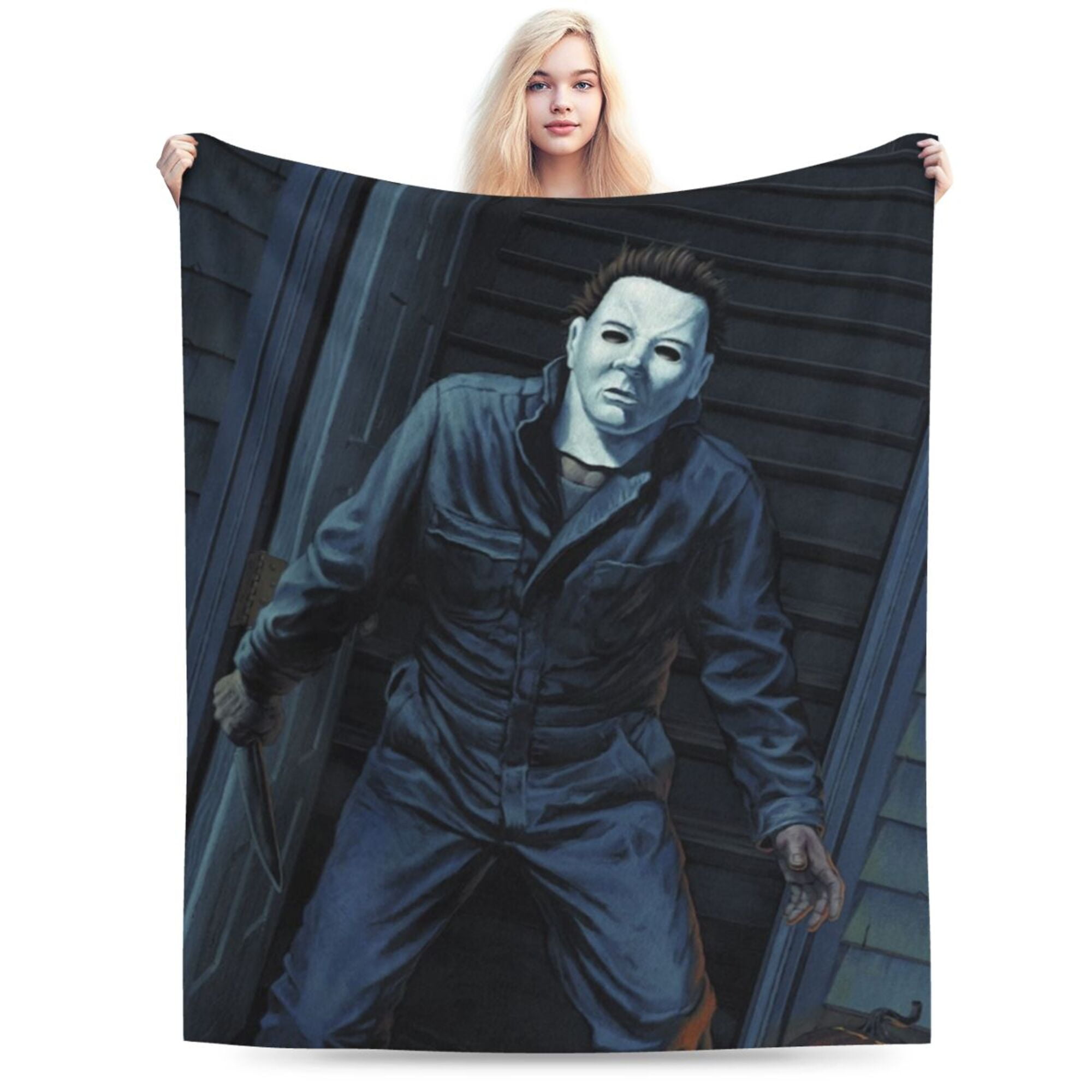 Horror Movie Blanket, Michael Myers Throw Blanket, Cozy Soft