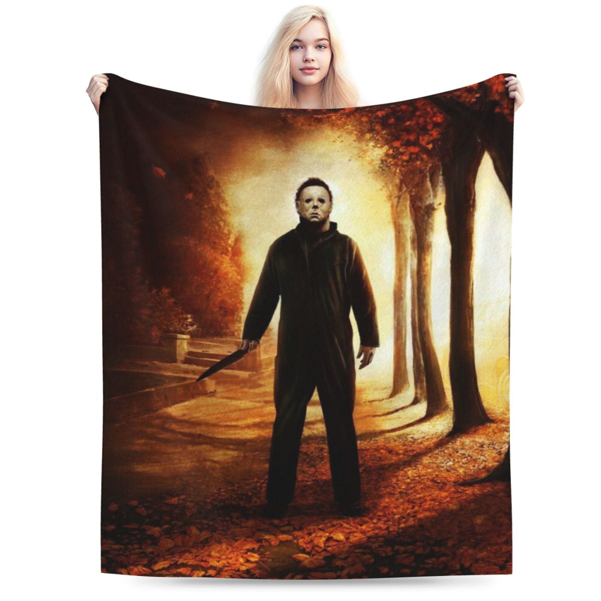 Horror Movie Blanket, Michael Myers Throw Blanket, Cozy Soft