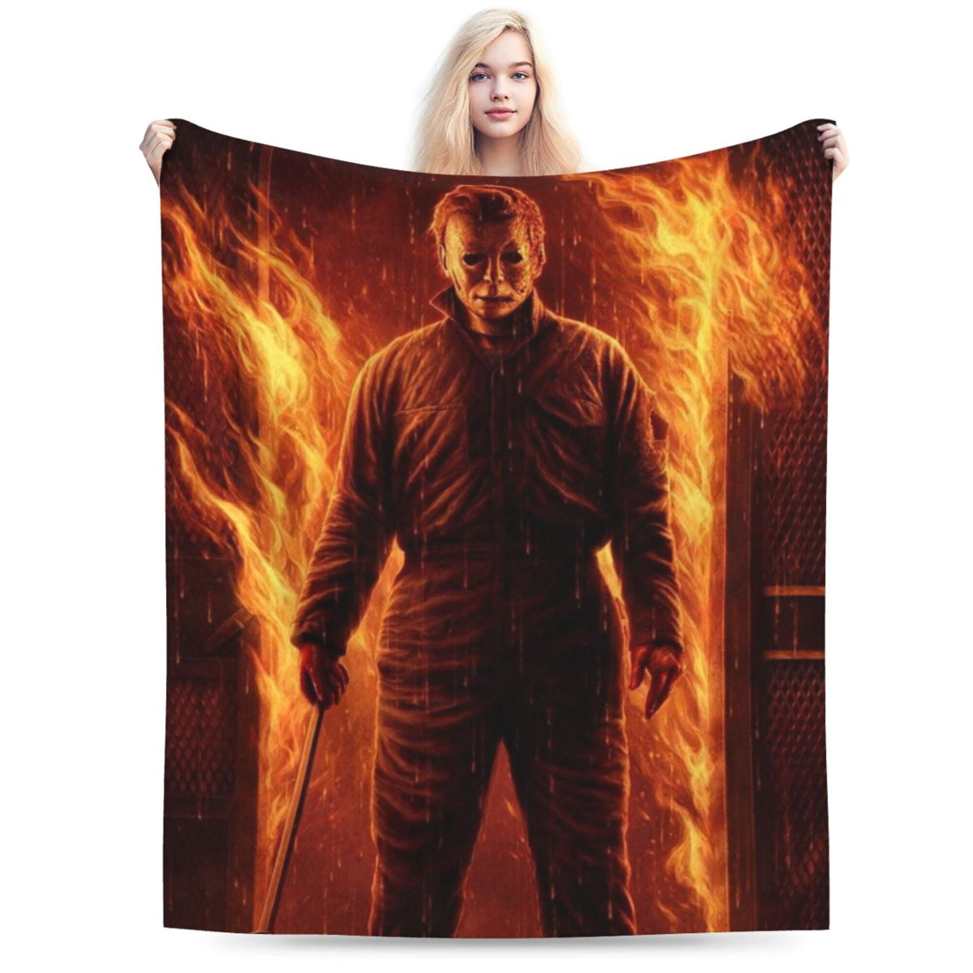 Horror Movie Blanket, Michael Myers Throw Blanket, Cozy Soft