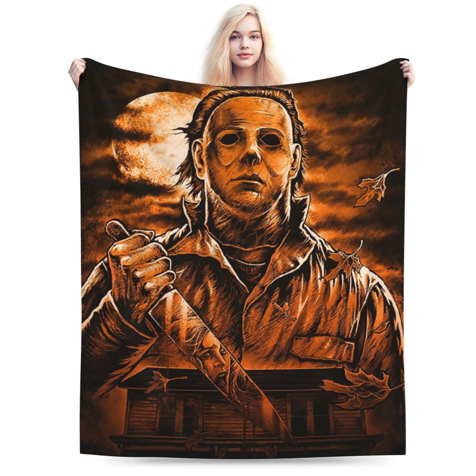 Horror Movie Blanket, Michael Myers Throw Blanket, Cozy Soft