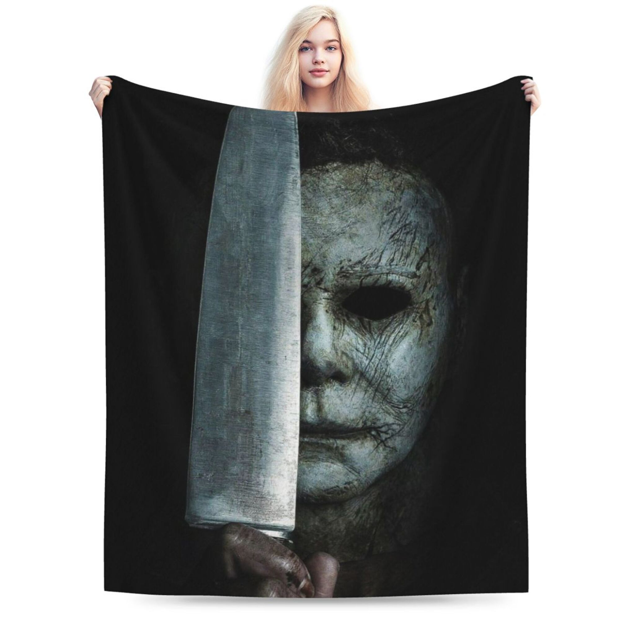 Horror Movie Blanket, Michael Myers Throw Blanket, Cozy Soft