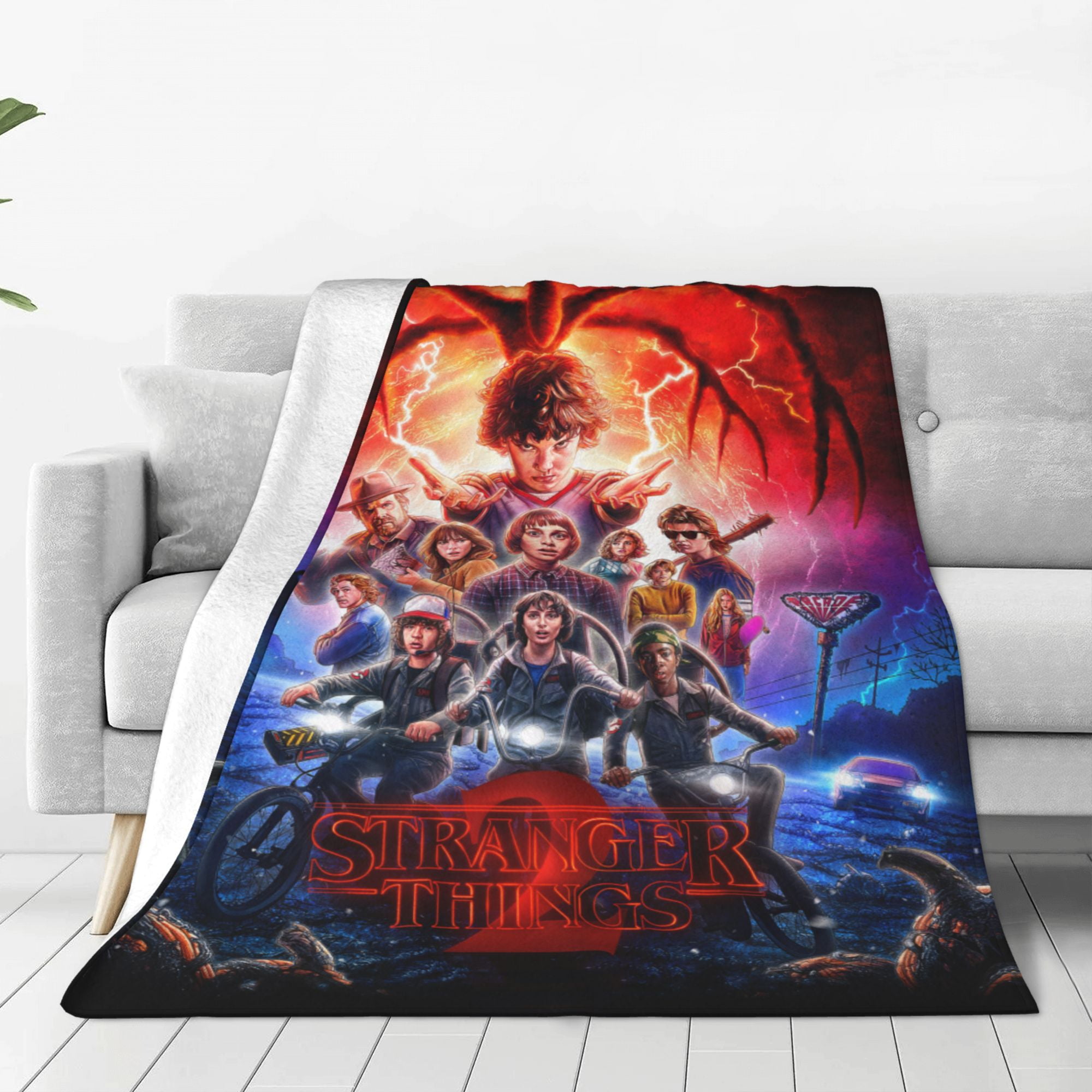 Horror Movie Blanket Stranger Things Blanket Throw Bedding Room Decor Flannel Blankets for Bed Sofa Ultra Soft Micro Fleece Blanket 40 x30 Walmart
