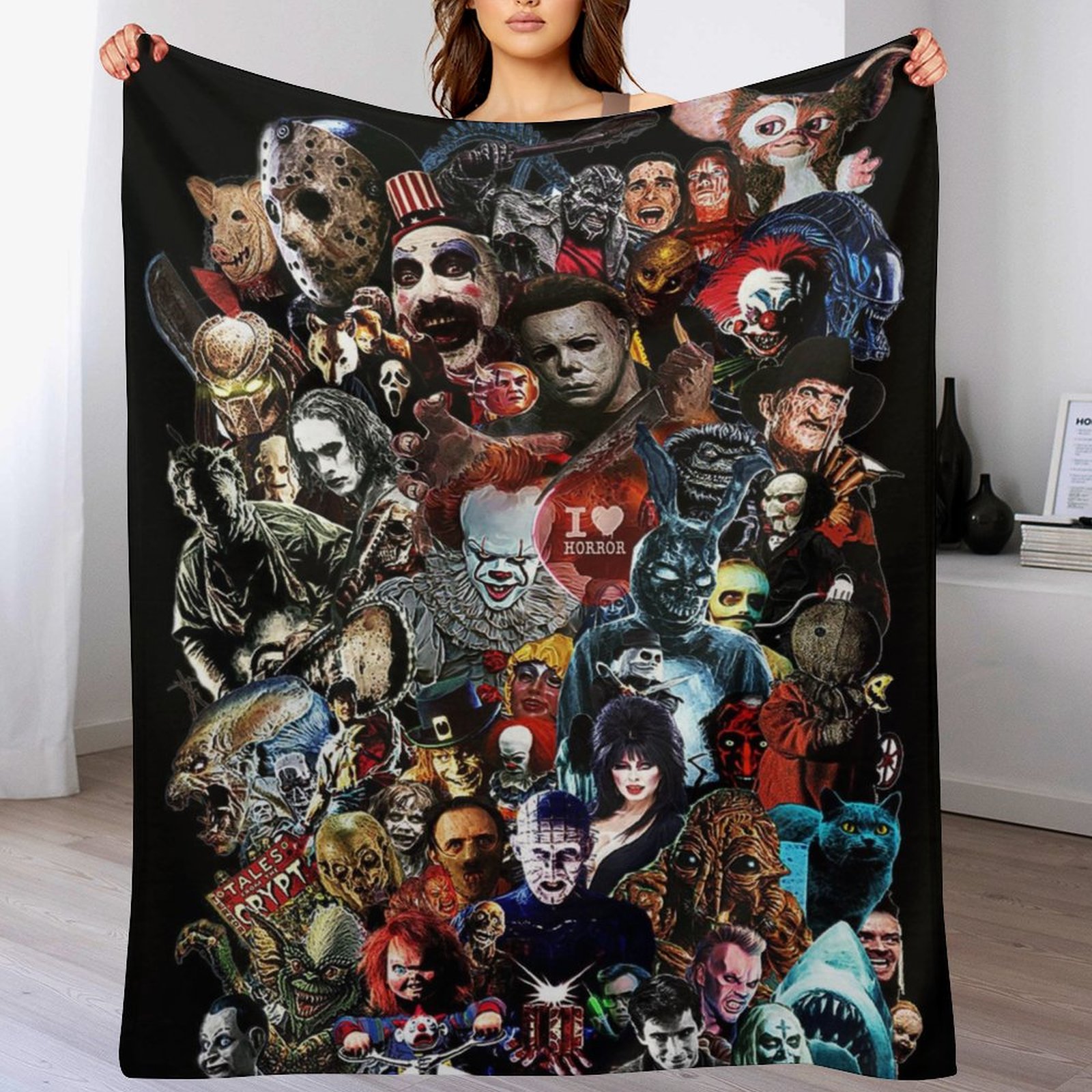 Horror Movie Character Blanket, Blanket Carpet Soft Throw Fleece