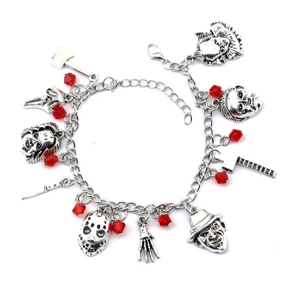 Horror Movie Characters Charm Bracelet Cartoon Series Jewelry Multi Q2G8
