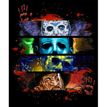 Horror Movie Characters Diamonds Painting Kits for Adults,DIY Diamonds Painting,Cartoon Diamond Art Craft Full Drill Home Wall Decor 12x16 Inch