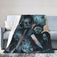 Horror Movie Fleece Throw Blanket, scary character Blanket for Women