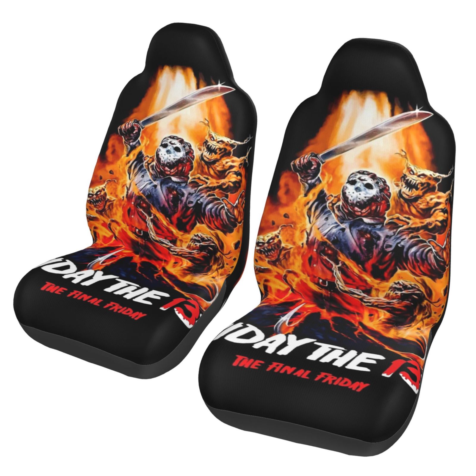 Horror Movie Friday The 13th Car Seat Cover Front Seats Full Set of 2