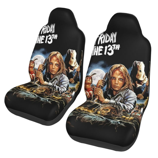 Horror Movie Friday The 13th Car Seat Cover Front Seats Full Set of 2