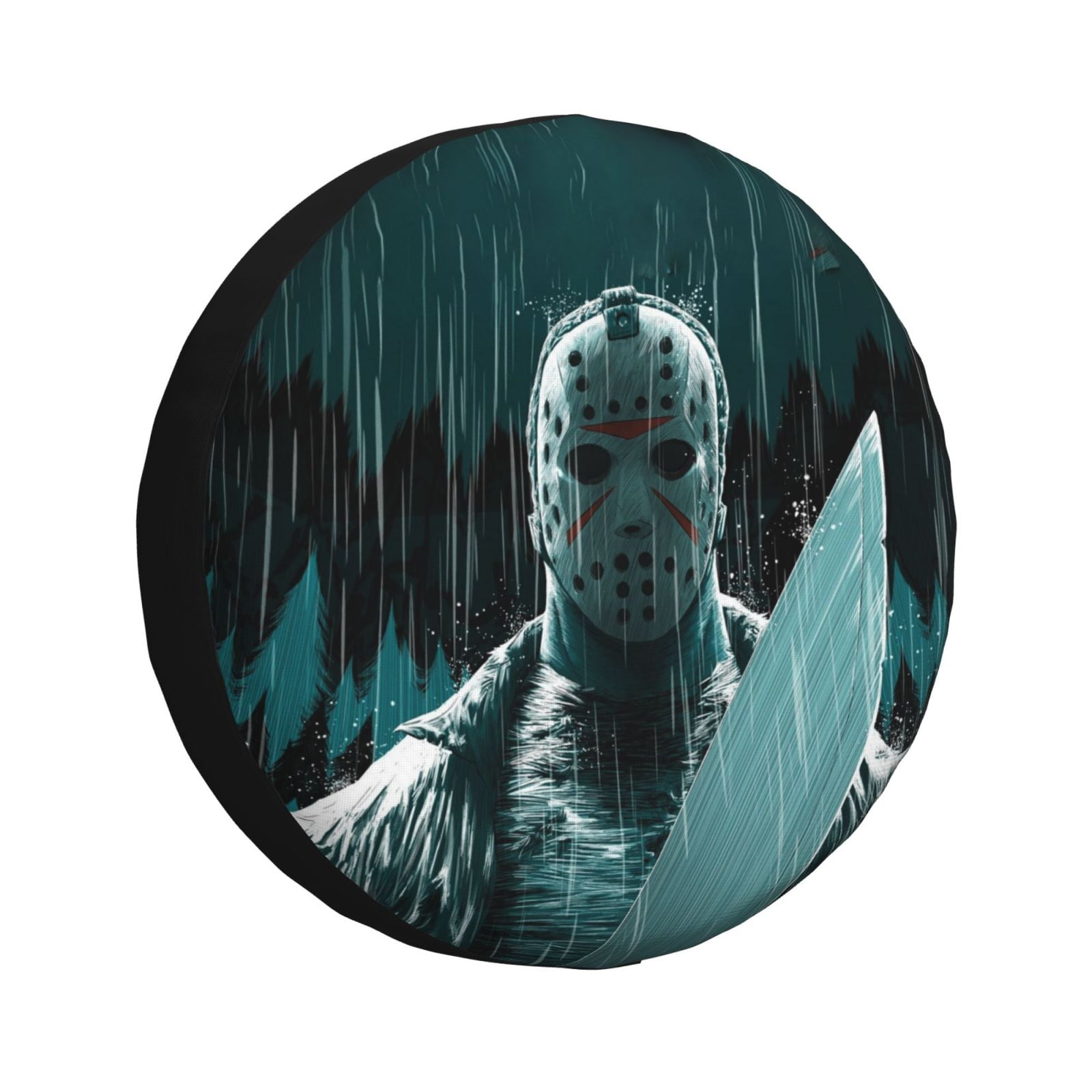 Horror Movie Friday The 13th Tire Cover Weatherproof Universal Wheel Protectors Camper Tire