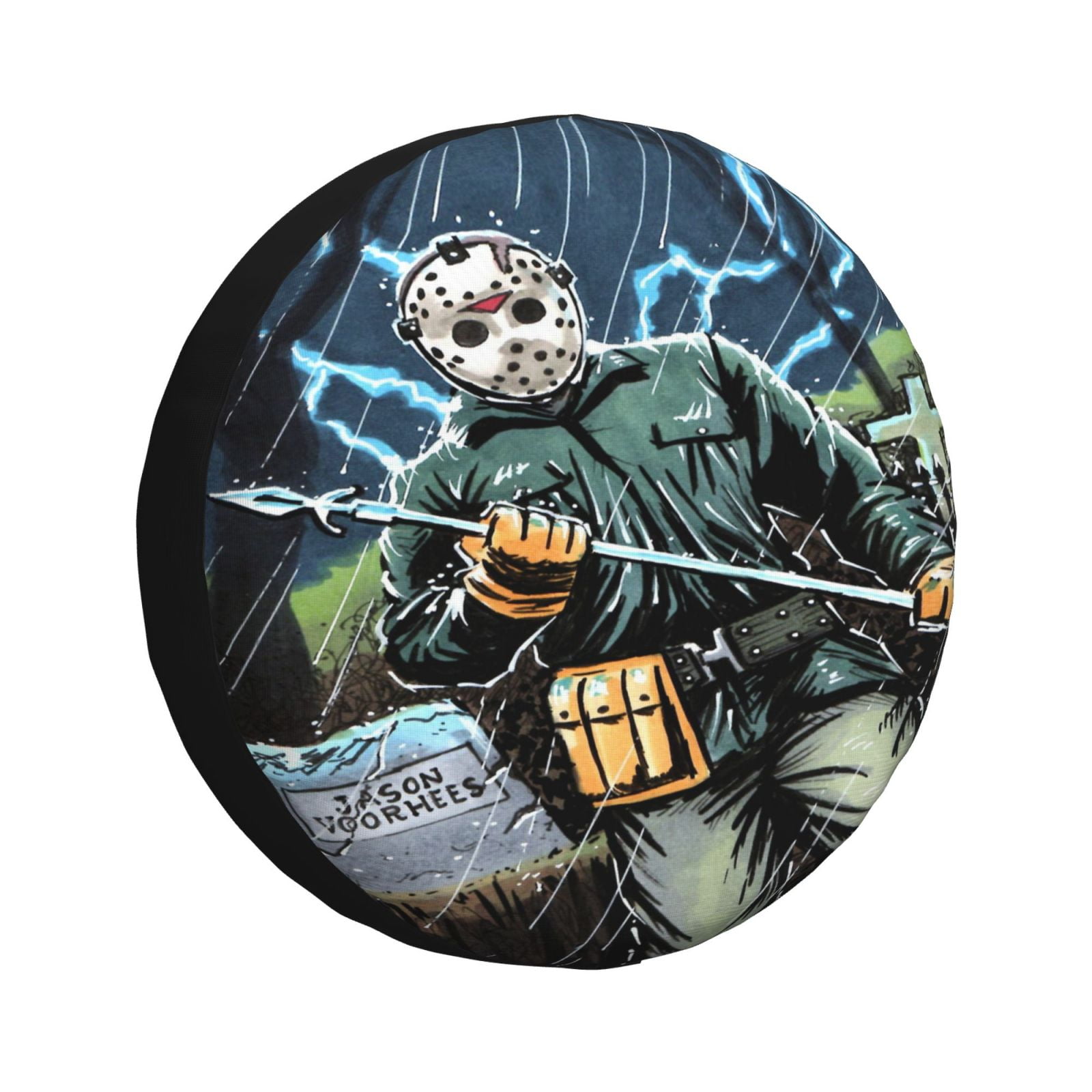 Horror Movie Friday The 13th Tire Cover Weatherproof Universal Wheel Protectors Camper Tire