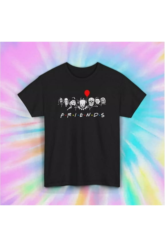 Horror Movie Friends T-Shirt S-5XL Scary Movie Characters Graphic Tee