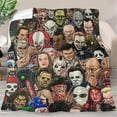 thumbnail image 1 of Horror Movie Halloween Michael Myers Printed Plush Throw Blanket, Ultra Soft Microfiber for Sofa Bedroom Living Room or Camping 40" x 50", 1 of 10