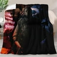 thumbnail image 1 of Horror Movie Halloween Michael Myers Printed Plush Throw Blanket, Ultra Soft Microfiber for Sofa Bedroom Living Room or Camping 40" x 50", 1 of 10