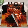 thumbnail image 1 of Horror Movie Halloween Michael Myers Printed Plush Throw Blanket, Ultra Soft Microfiber for Sofa Bedroom Living Room or Camping 40" x 50", 1 of 8