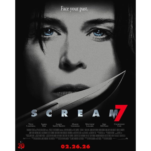 Horror Movie Poster Wall Art Slasher Knife Thriller Cinema Decor Scream 7 Inspired Film Print 8x12 UNFRAMED