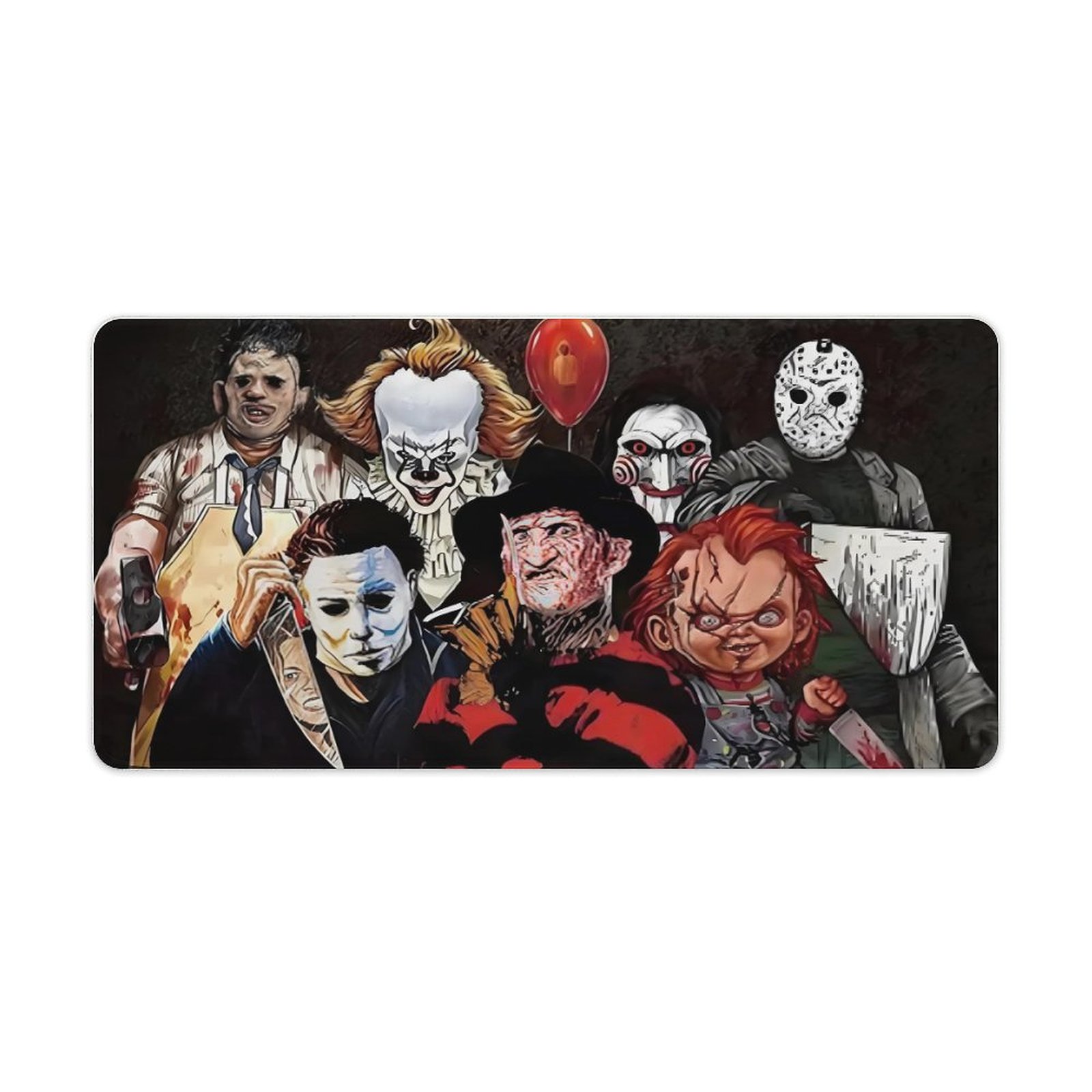 Horror Movie Roles Large Mouse Pad 30x60cm NonSlip Base and Stitched
