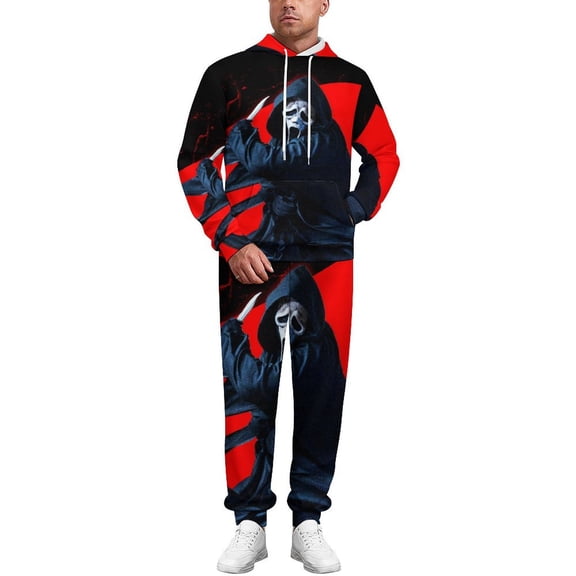 Horror Movie Scre-am0 Hoodies and Sweatpants Unisex Cosplay Hooded Sweatshirts Tracksuits Suit For Men Women