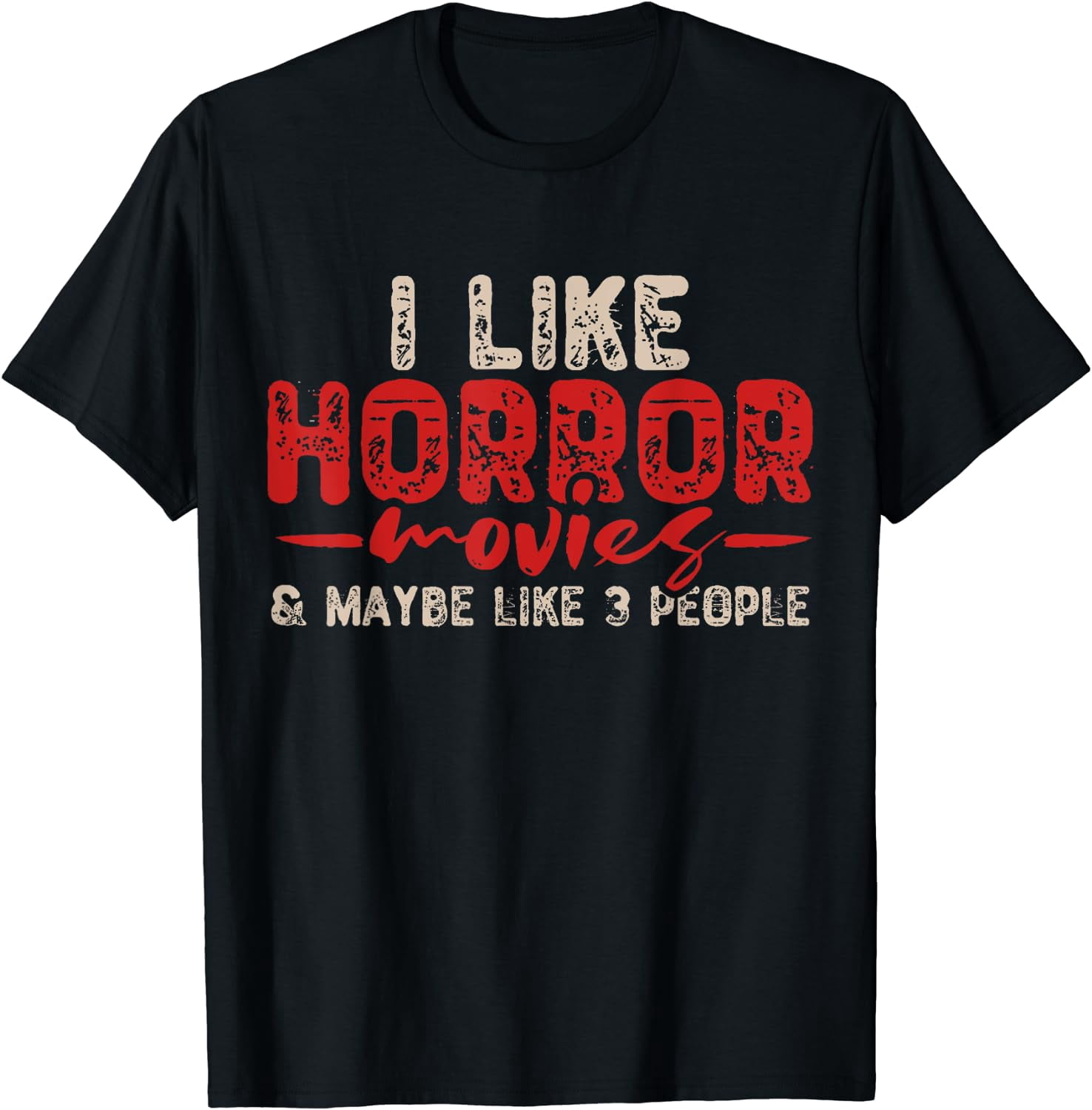 Horror Movie TShirt Black Large
