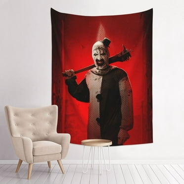 Horror Movie Terrifier Tapestry Wall Tapestry Cartoon Tapestry Galaxy Tapestry for Party Bedroom Living Room Home Decoration 29x37in