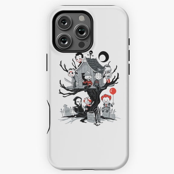 Horror Movie Tree House Funny Halloween iPhone 11 12 13 14 15 16 17 Pro Max Phone Cover