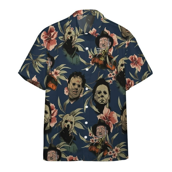 Horror Movies Halloween Hawaiian Shirt Aloha Cuban Shirt