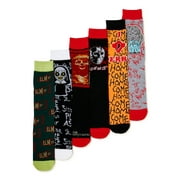 Horror Movies Mens Crew Socks, 6-Pack