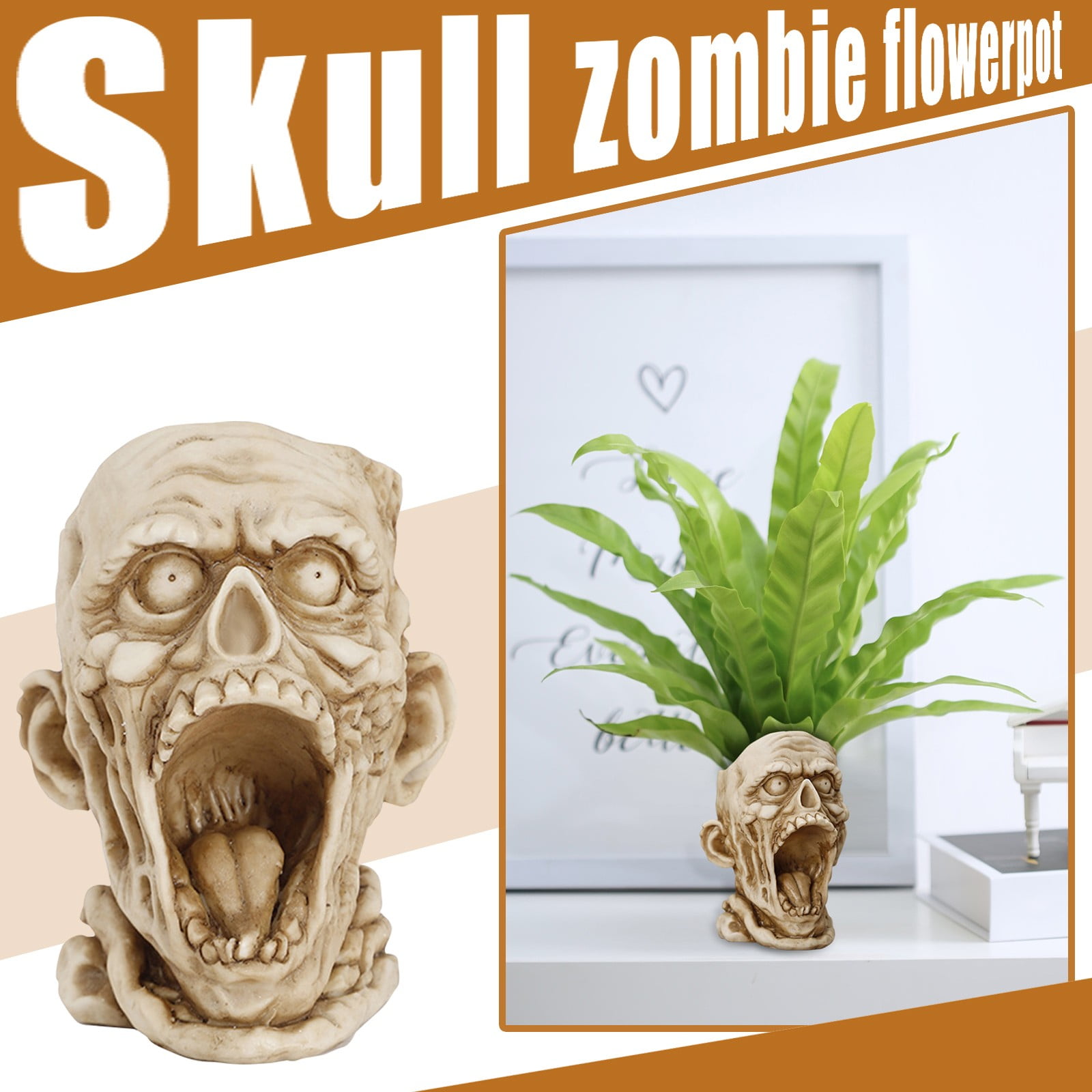 Horror Planter Flower Pot, Creative Indoor Green Plant Resin Garden ...