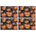 thumbnail image 1 of Horror Pumpkin Bat Spider Witch Halloween Placemats Set of 4 Farmhouse Spooky Halloween Place Mat Durable No Slip Outdoor Indoor Table Mats for Halloween Dining Table Accessories, 1 of 7