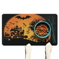 thumbnail image 1 of Horror Pumpkin Ghost Dog Mat for Food and Water Happy Halloween Absorbent Water Non-Skid 17x30 Inch Dog Bowl Mat Cat Mat for Food Dog Water Bowl Mat for Messy Drinker, 1 of 7