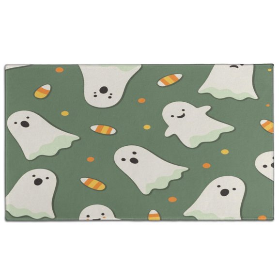 Horror Pumpkin Ghost No Slip Door Mat - Innovative Design x Inch Halloween Pumpkin Ghost Absorbing Door Mats Layered Door Mats for Entryway Porch Entryway Home
