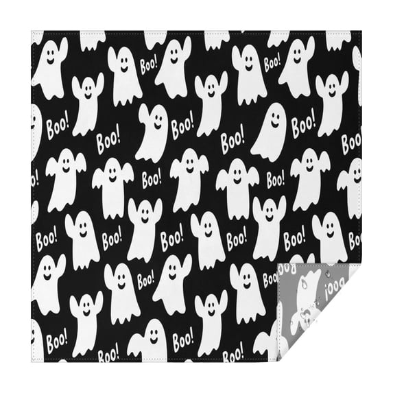 Horror Pumpkin Ghost Square Table Cover Wrinkle Resistant Washable Happy Halloween Table Covers Table Cloths for Halloween Party Decoration (60x60 Inch)