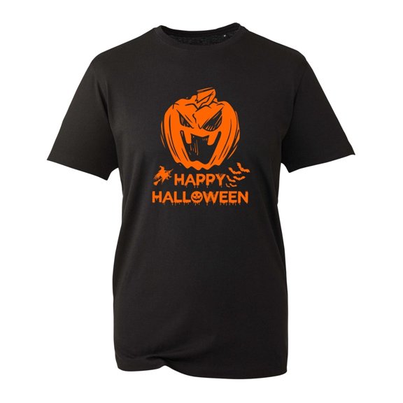 Horror Pumpkin Happy Halloween T-Shirt Spooky Witch Trick Or Treat Unisex Top