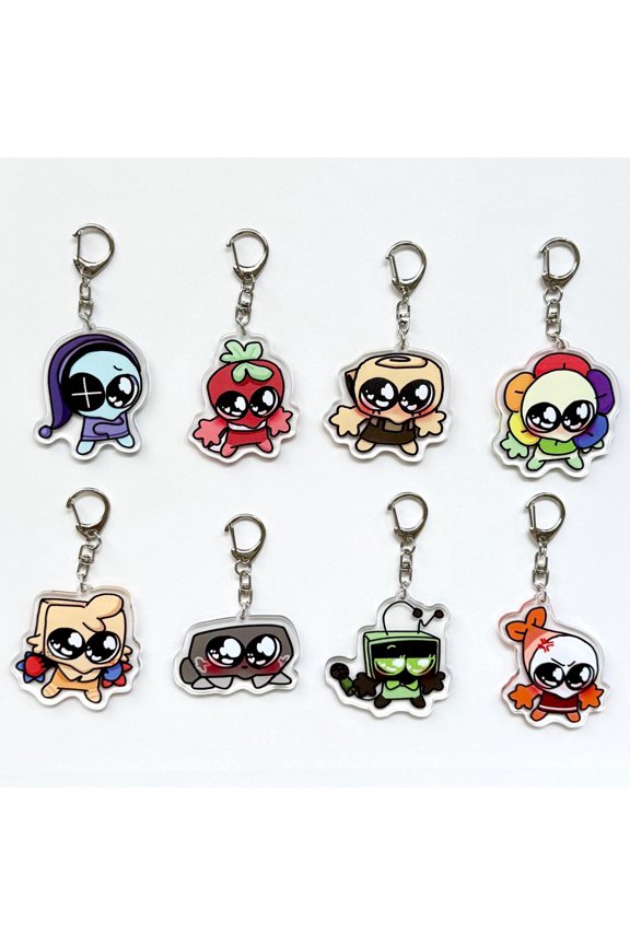Horror Puzzle Game Acrylic Keychain, Horror Puzzle Game , Brightney, Gigi, Glisten, Flutter, Poppy, Shrimpo, Connie, Horror Puzzle Game Gift, RANDOM 1 PACK
