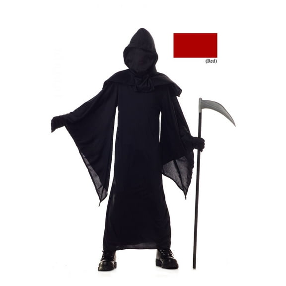 Horror Robe Grim Reaper Child Costume - Red Color