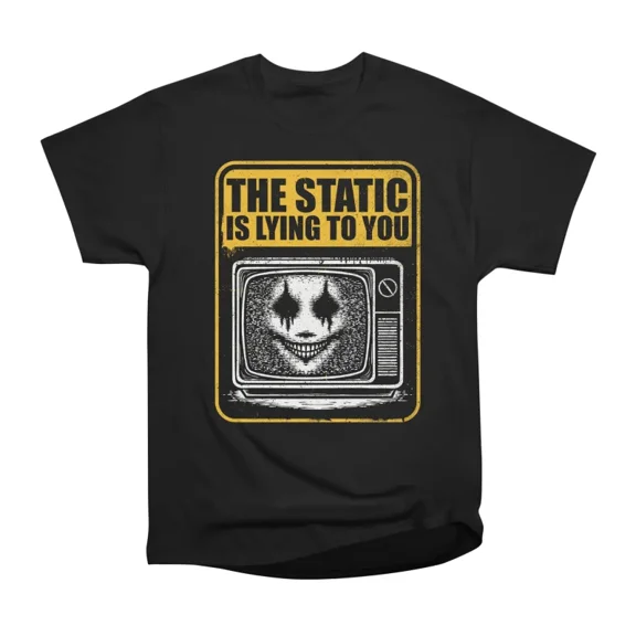 Horror Signs Shadow Static Spooky Creepy Gift T-Shirt Tee Gift For Him Merch For Her Appar