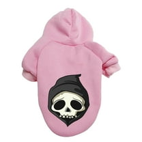 Horror Skeleton Dog Pet Clothes for Large Dogs Male Sweater Pet Pet Clothes Hangers Small Pet Sweater M-Pink Hoodie Hoodie Pet accessories
