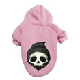 thumbnail image 1 of Skeleton Dog Sweater for Halloween - Pet with Spooky Design for Parties and Seasonal Dress-Up - Pink, 1 of 7