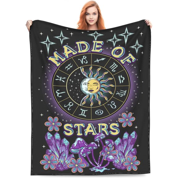 Horror Skull Blanket Gifts for Kids Adults Soft Warm Lightweight Cozy White and Black Skulls Throw Blankets for Bed Living Room Sofa Couch Birthday Goth Decor 50x60in