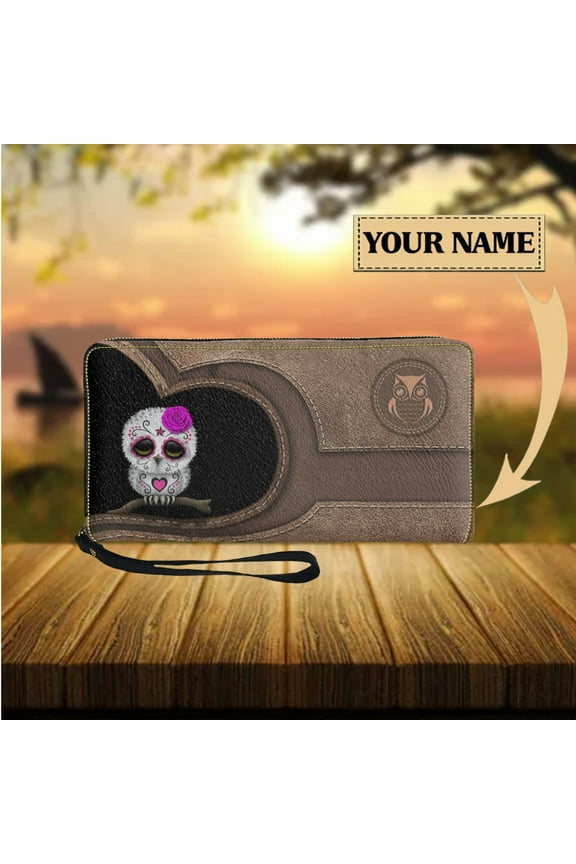 Horror Skull Owl Brand Design Long Wallet Fashion Casual Outdoor Coin Purse Versatile Trend Small Business Card Holder Gift