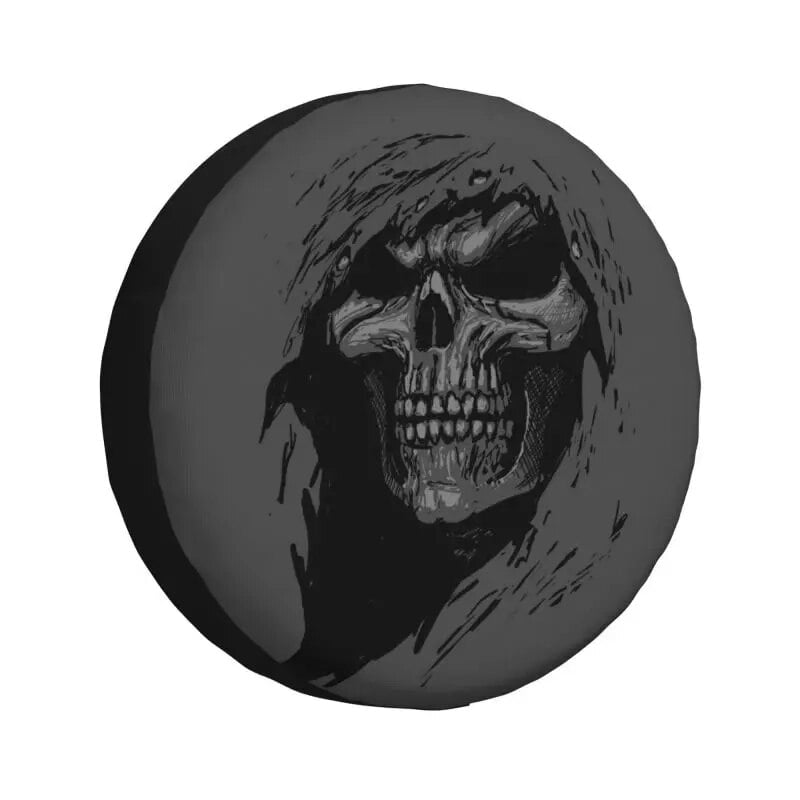 Horror Skull Wrap Tire Cover 4WD 4x4 SUV Gothic Death Skeleton Spare ...