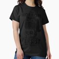 thumbnail image 1 of Horror Survivor Fat Cat Funny Final Girl Trope Graphic M058 Unisex T-Shirt, Up to Size 5XL, 1 of 2
