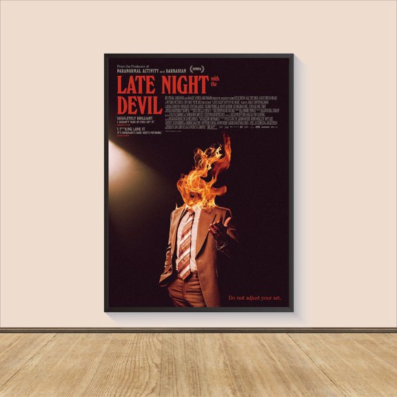 Horror Talk Show Wall Art Retro Possession Theme Decor, Unframed Poster