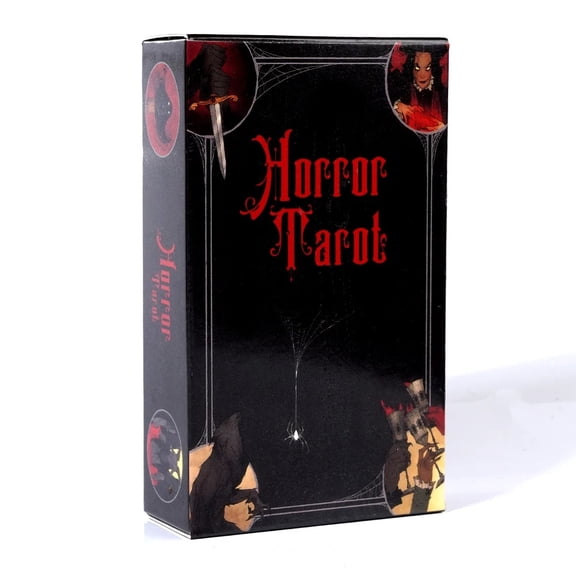 Horror Tarot Deck Card Game Full English Fortune Divination Tarot Cards For Beginner ,Suitable For Family Gathering Board Game