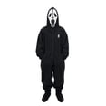 thumbnail image 1 of Horror Theme Fleece On-esie Jumpsuit with Screaming Mask Halloween Cosplay Loungewear for Adults, 1 of 3