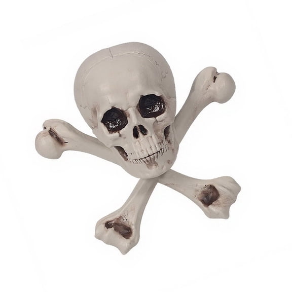 Horror Theme Skull On Crosses Plastic Decoration Weather proof For Halloween Parties Indoors Outdoor