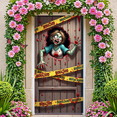 thumbnail image 1 of Horror Theme Zombie Halloween Party Banner Scary Design Blood Spatter Biohazard Warning Decoration for Horror Party Halloween Decoration Event, 1 of 8