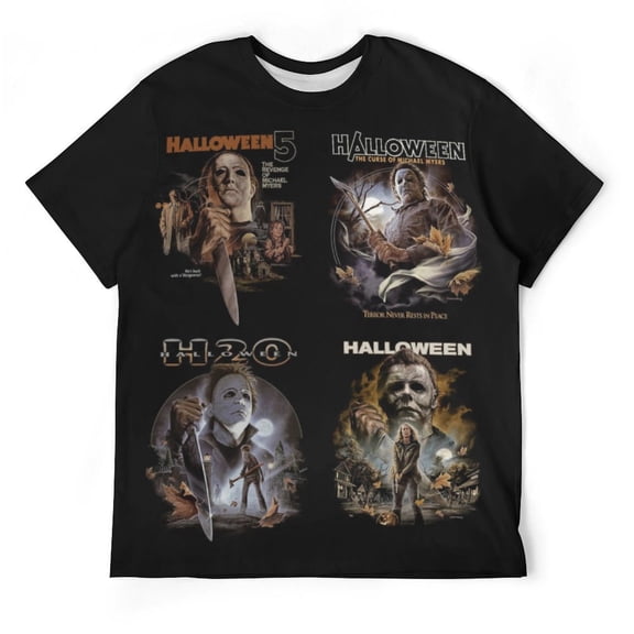 Horrors Of Halloween Michael Myers Unisex Short-sleeve Shirt For Men Women Novelty 3D Print T-Shirt Soft Comfortable Tee Shirts