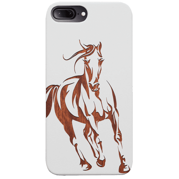 Horse 1 - Engraved Phone Model: iPhone 6+/6S+/7+/8+ Universal, Color: White