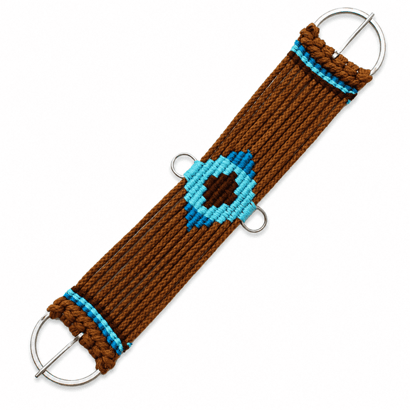 Horse 30" Western Saddle Tack 17 Strand Brown Cotton Acrylic Aztec Cinch 9799-30